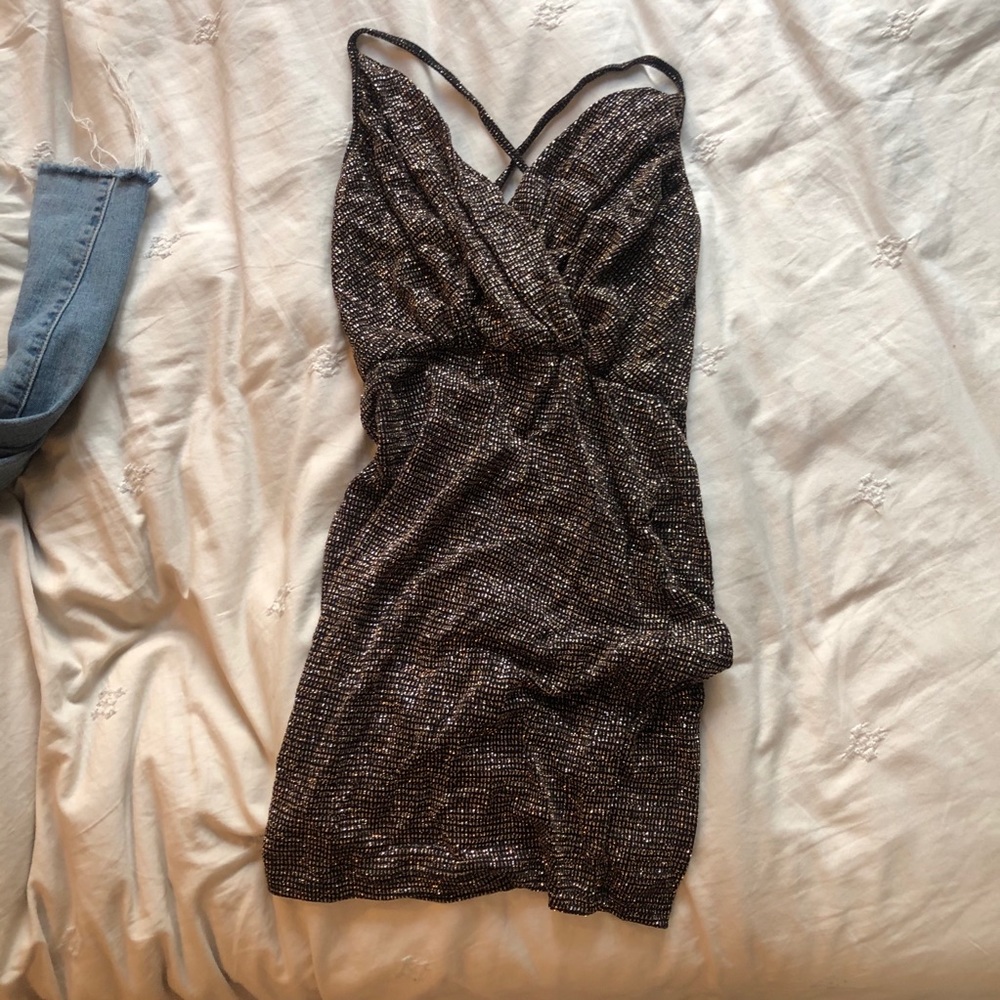Sparkly fitted mini dress